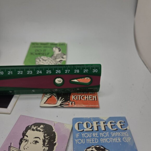 Vintage Style Quote Retro Metal Fridge Magnet Set of 5 - Picture 12 of 12